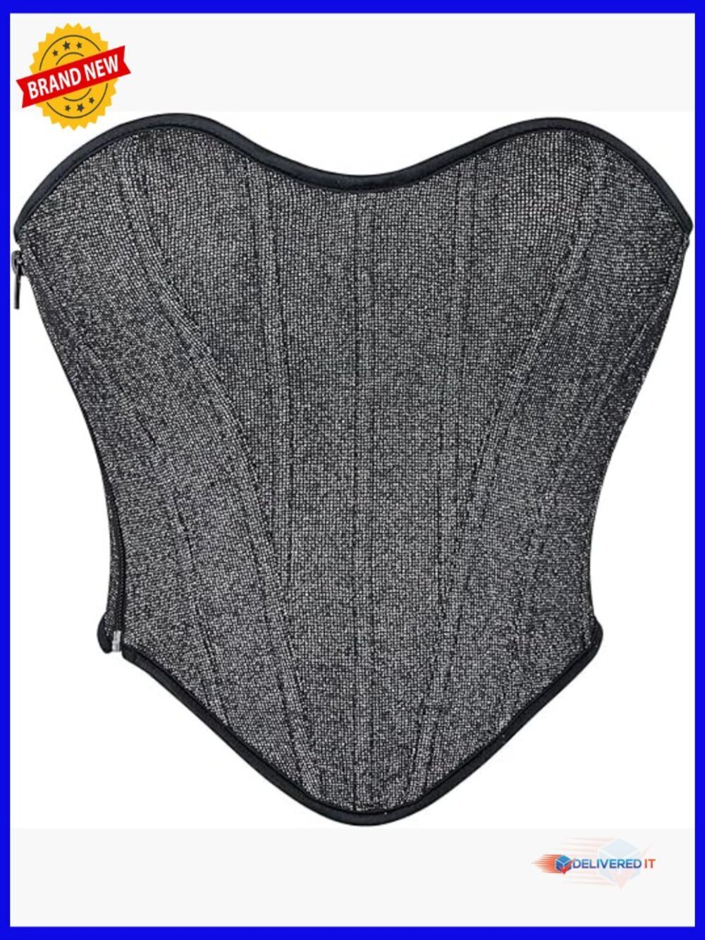 Overbust Corset Lace Up Satin Bustier Bodice Side Lacing Shapewear